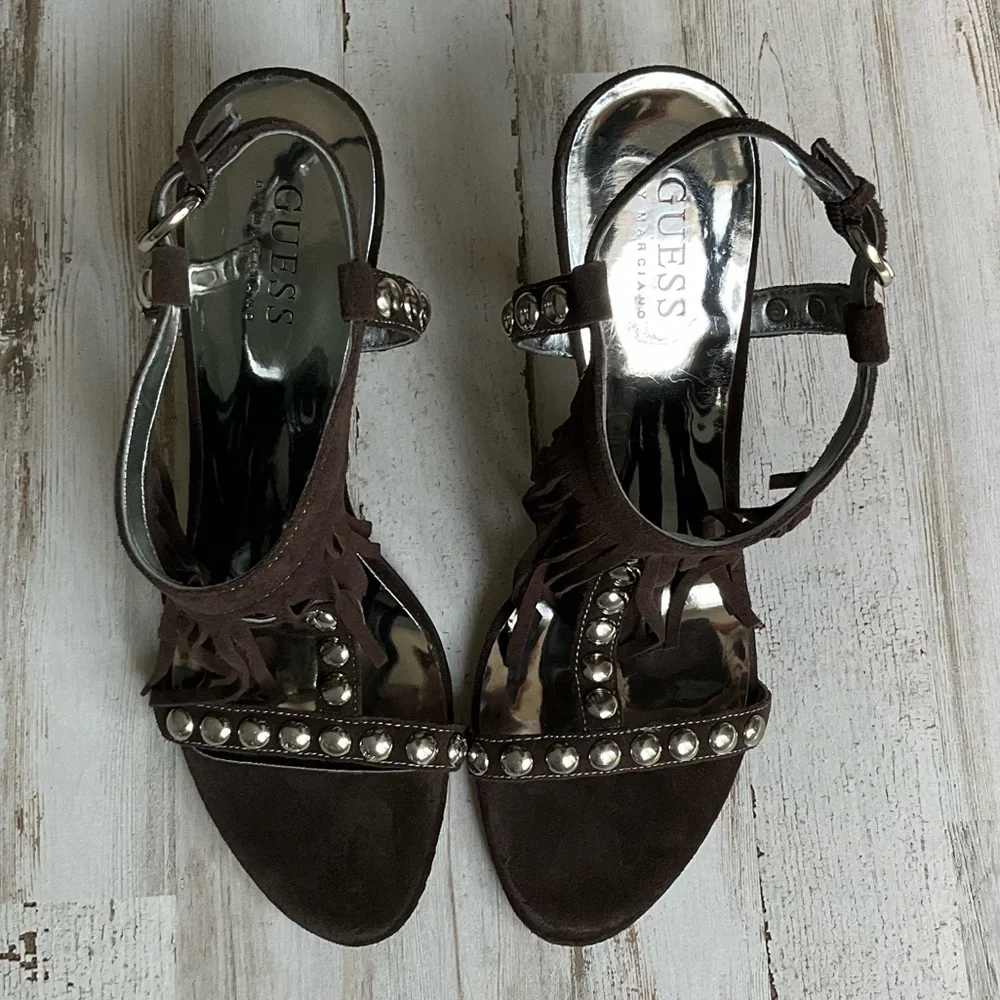 GUESS by Marciana Galiena Fringe Heel Sandals - Picture 5 of 11